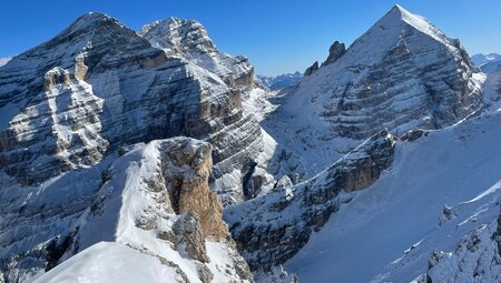 Silvester auf der Faneshütte - Schneeschuhwandern in den Dolomiten