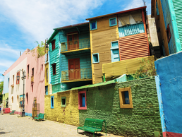 bunte Häuser in Buenos Aires