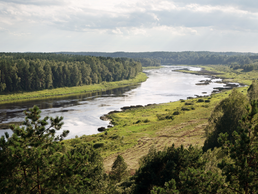 Fluss Düna | © Bildlizenzen von Shutterstock.com Fluss Düna in grüner Landschaft | © Bildlizenzen von Shutterstock.com