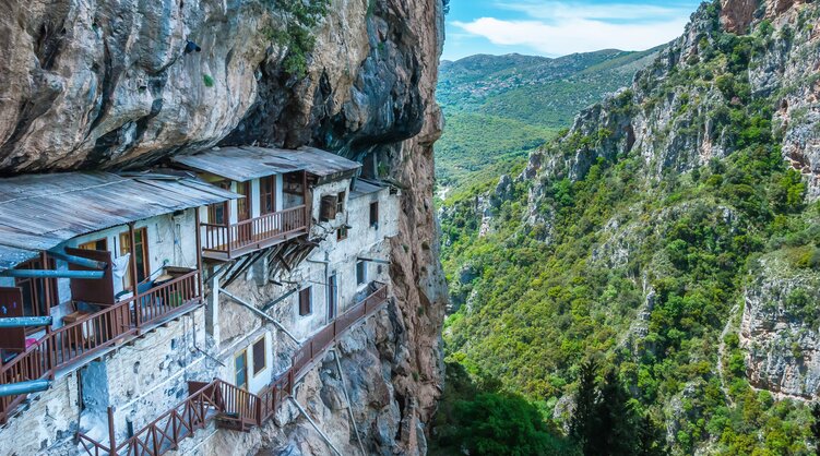 Lousios Schlucht am Menalon Trail Blick in die Lousios Schlucht am Menalon Trail im Peloponnes, Griechenland