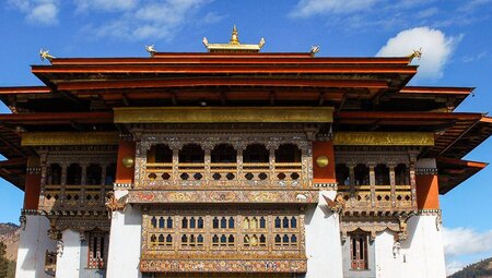 Dzong von Gangtey im Kranichtal
