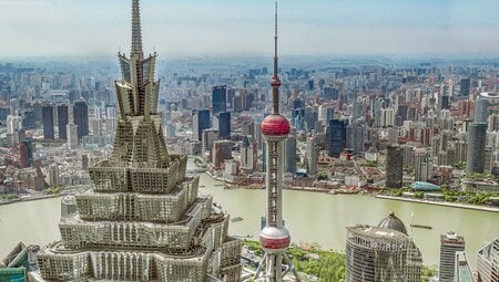 Ausblick auf den Jimao Tower