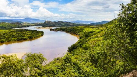 Blick über den Rio Magdalena