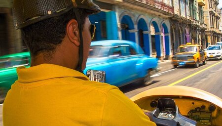 Mit dem Cocotaxi durch Havanna