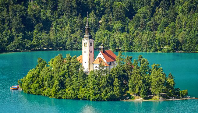 Kiche auf dem Bled See