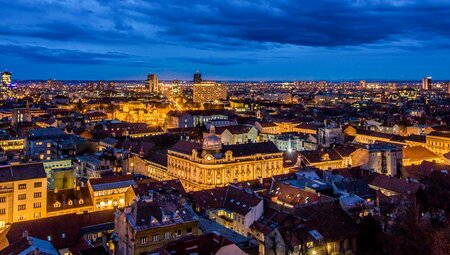 Zagreb am Abend