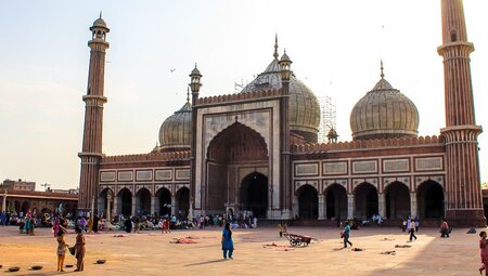 Die Moschee Jama Masjid in Delhi