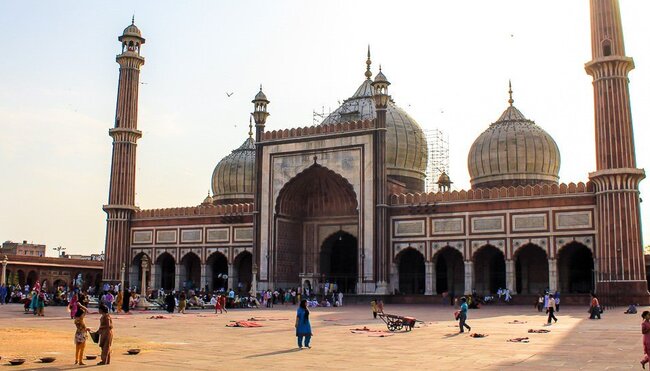 Die Moschee Jama Masjid in Delhi