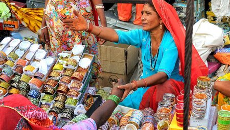 Händlerin auf dem Basar