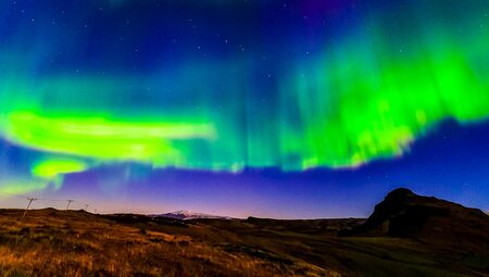 Polarlicht über der Steppe