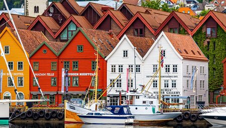 Häuserzeile am Hafen von Bergen