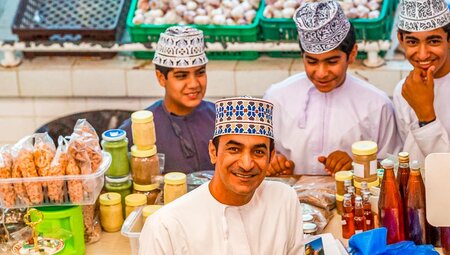 Lächeln in der Markthalle
