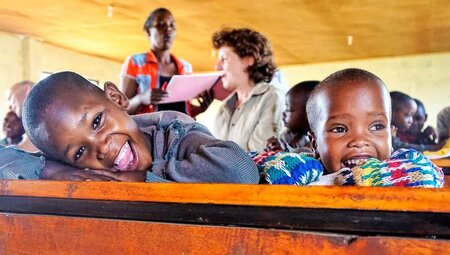 Kinder in der Massai-Vorschule