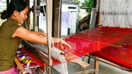 Weberin in der Nähe von Mai Chau