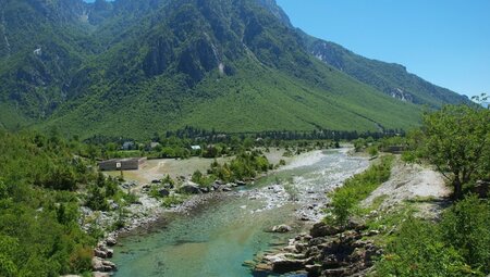 Albanien mit dem Rad - Flusslandschaft Nationalpark Vjosa