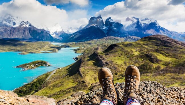Patagonien  Pause mit Ausblick
