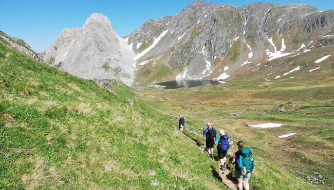 Richtung Obstansersee Hütte