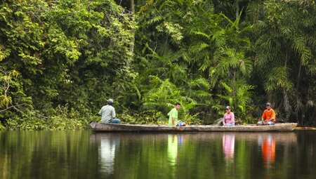 Einheimische Boot Amazonas