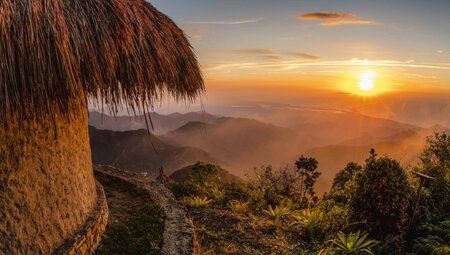 Aussicht von der Sierra Nevada of Santa Marta