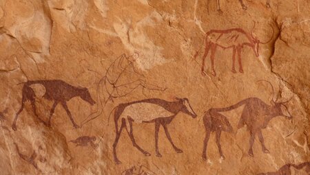 Prehistorische Kunst in versteckten Höhlen