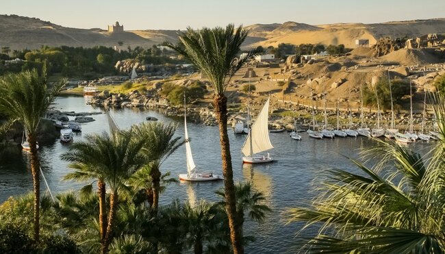 Ausblick auf den Nil in Assuan