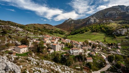 Aussichtspunkt  Blick auf die Picos de Europa. Asturien