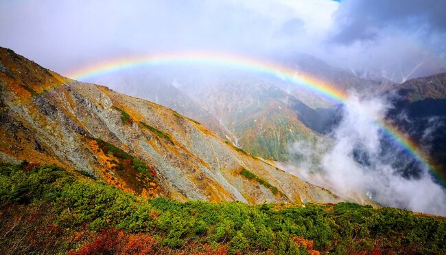 Regenbogen am KaramatsuDake