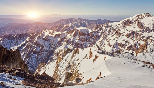 Marokko Toubkal in der Wintersonne