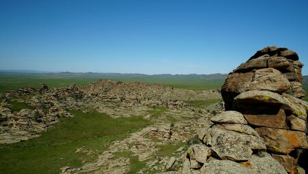 Felsformation in der Mongolei