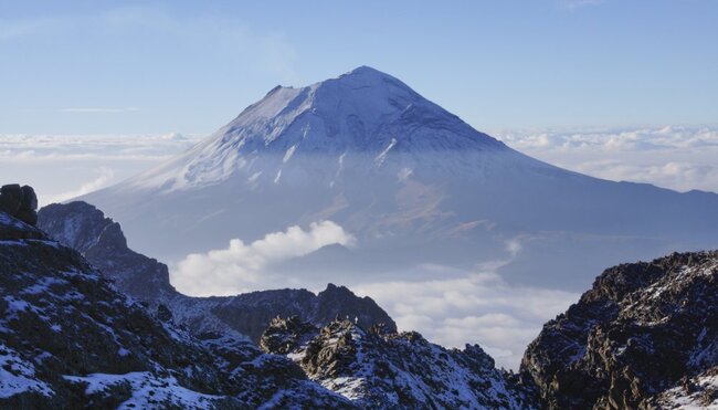 aussicht auf popocatepetl