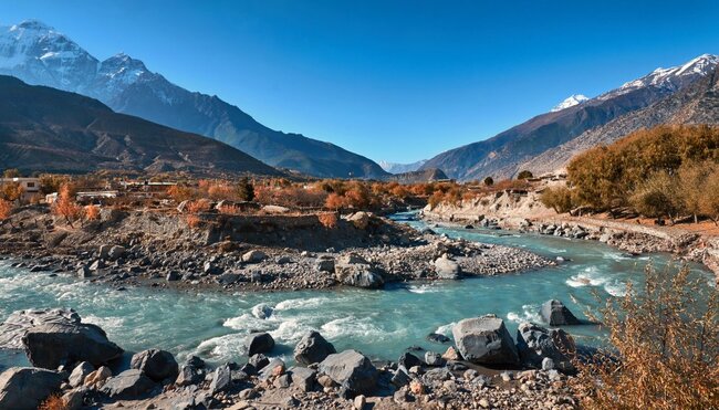 Der Fluss Kali Gandaki nahe Jomsom