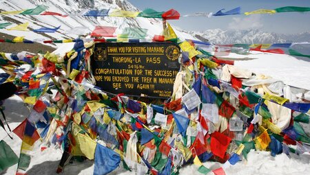 Höchster Punkt auf dem Annapurna Circuit – Thorong La