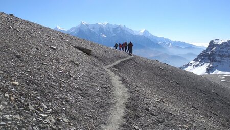 Wunderschöner Blick auf die AnnapurnaGruppe