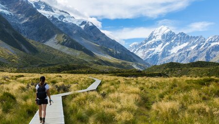 Auf dem Hooker Valley Track