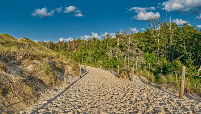 Endlose Sanddünen von Leba in Polen