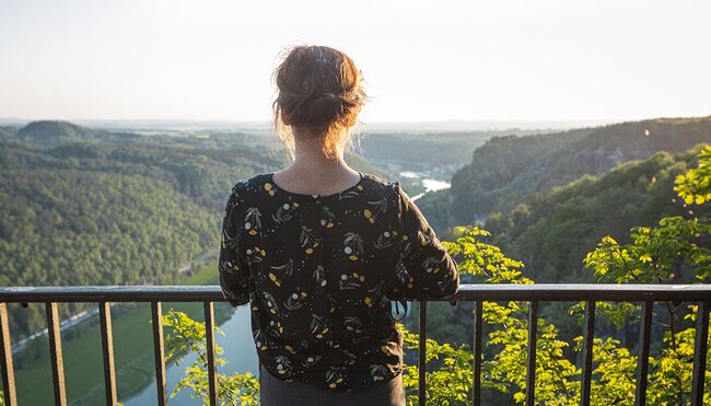 Taking in the forests and valleys of Germany seen from Bastei