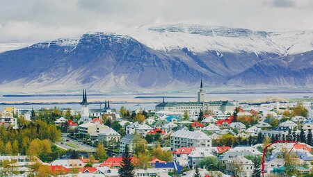 BIPI - Views of colourful houses in Reyjkavik, Iceland