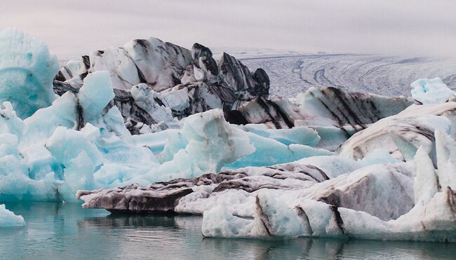Ice bergs in Jokulsarlon - Glacier Lagoon, Iceland