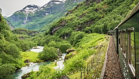 Mountain scenery from Norway's Flamsbana