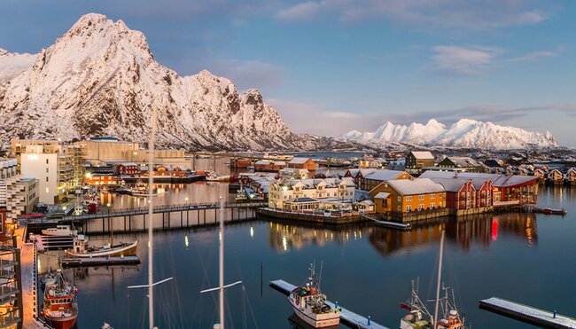 Svolvaer Town, Lofoten, Norway