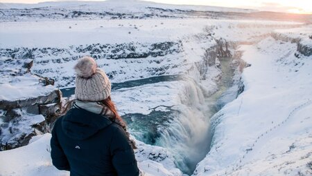 Visit Gulfoss waterfall on your way around Iceland's Golden Circle