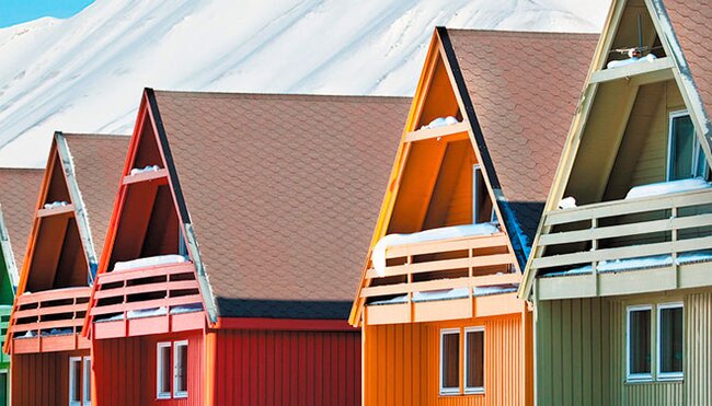 Spitsbergen Longyearbyen Houses