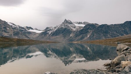 Towering mountains around the Bluei East Two airforce base