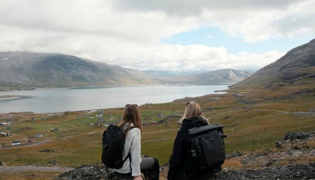 Looking out over the fjords of Greenland