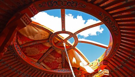 Peregrine Adventures mongolia sky seen from yurt