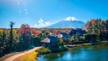 Oshino Hakkai Village in the picturesque Fuji Five Lakes region