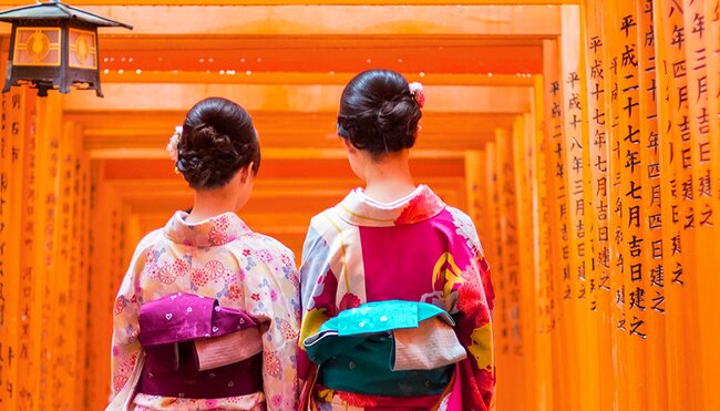 The Fushimi Inari Taisha shrine in Hiroshima, Japan