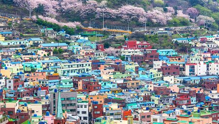 Beautiful colours of Gamcheon Culture Village, Busan, South Korea