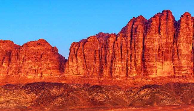 Spectacular Wadi Rum sunset in Jordan