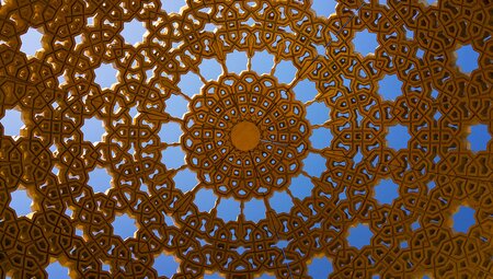 Textural detail of the Muttrah Promenade Roof in Muscat